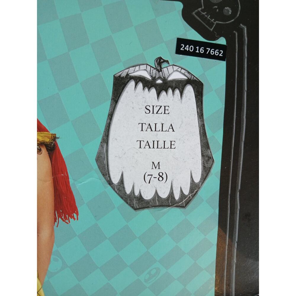 Disney SALLY Nightmare Before Christmas Dress Costume Medium (7-8) Halloween NWT - Picture 3 of 9